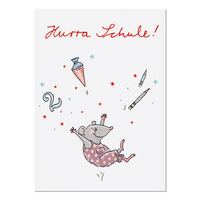 krima & isa Postkarte Hurra Schule