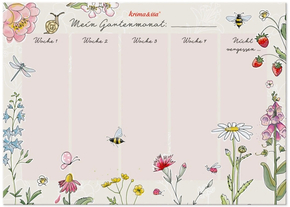krima & isa - Schreibtischunterlage/Wochenplaner DIN A4 Gartenliebele (50 Blatt)