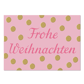 krima & isa Postkarte Weihnachten Pink