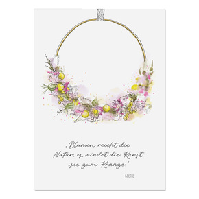 krima & isa Postkarte Ingas Blumenkranz Goethe