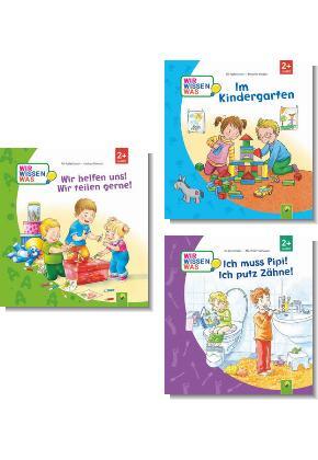 Kinderbuch-Paket ab 2 Jahren - Erklär mir die Welt: Im Kindergarten, Helfen & Teilen, Pipi & Zähne putzen (3 Bücher)