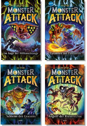 Monster Attack - Kinderbuch-Paket ab 8 Jahren (Band 1-4)