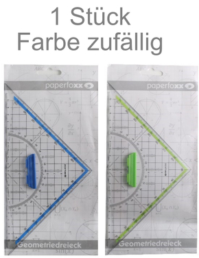 Geodreieck/ Geometriedreieck mit Griff (Großes 22cm - 1 Stück, Farbe zufällig)