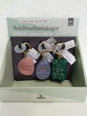Schlüsselanhänger - Schnipsel Poesie (12 Stück)
