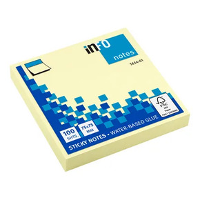 Sticky Notes Gelbe Haftnotizen - 75x75mm 100 Blatt