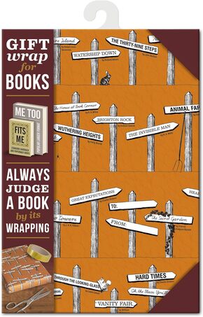 Geschenkpapier für Bücher - Schilder