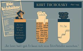 Magnet Lesezeichen - Motive Kurt Tucholsky (3er Set)