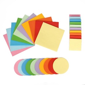 Jumbo-Set: Bastelpapier / Origami-Papier - 3 Formate (1.000 Blatt in 10 Farben)