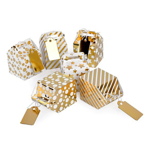 Geschenkboxen / Candy-Boxen mit Goldfolie (12 Stück)