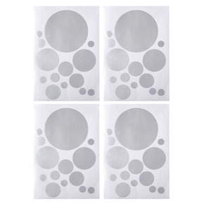 Wandtattoo Dots / Punkte - Silber (48 Stück)