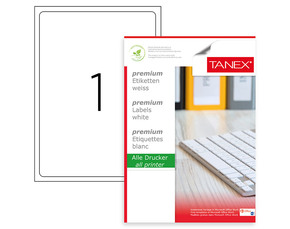 Premium Etiketten selbstklebend weiß 199,6 x 289,1 mm 10 Blatt A4 (10 Etiketten)