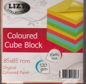 Notizzettel Block - bunt (In Kunststoffbox)