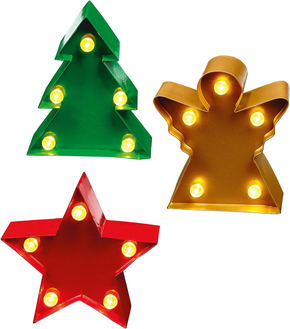 Sparpaket: Leuchtstern & Co. Weihnachtsdeko (Stern, Engel und Tanne)