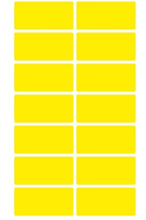 TANEX OFC-113 Vielzweck Etiketten selbstklebend - gelb (19 x 40 mm) - 140 Stück
