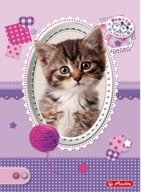 Notizblock A6 kariert- Katze