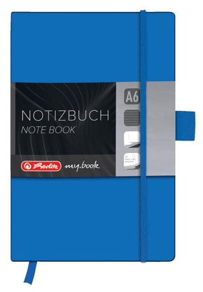 Herlitz Notizbuch Classic A6 - 96 Blatt liniert blue mit Leseband