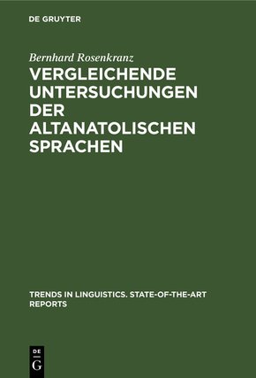 Vergleichende Untersuchungen der altanatolischen Sprachen (eBook, PDF)