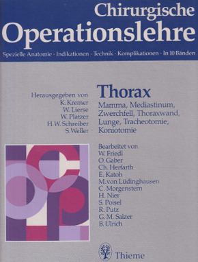 Chirurgische Operationslehre,: Thorax