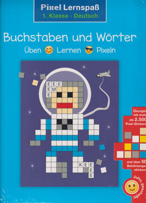 Pixel Lernspaß - 1.Klasse, Deutsch: Buchstaben und Wörter (Mit über 2.500 Stickern)