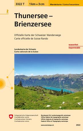 3322T Thunersee - Brienzersee Wanderkarte