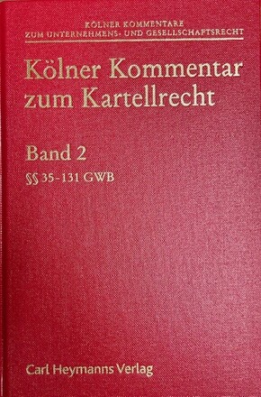 Kölner Kommentar zum Kartellrecht: Band 2