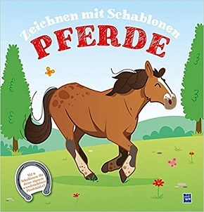 Zeichnen mit Schablonen - Pferde