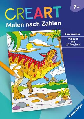 CreArt Malen nach Zahlen ab 7: Dinosaurier