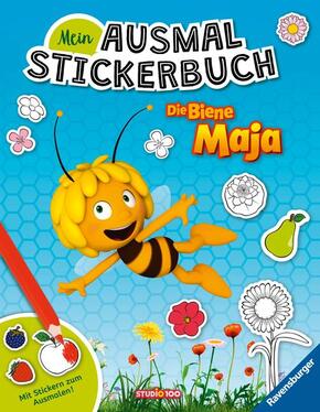 Mein Ausmalstickerbuch: Die Biene Maja