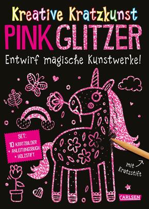 Kratzbilder für Kinder: Kreative Kratzkunst: Pink Glitzer