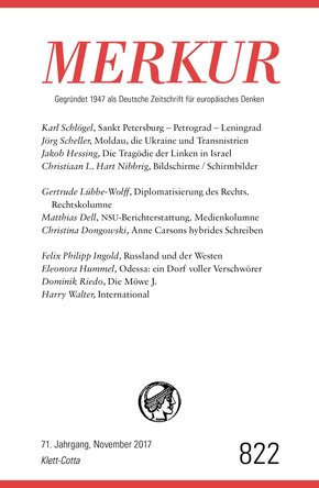 MERKUR Deutsche Zeitschrift für europäisches Denken - 2017-11 (eBook, ePUB)