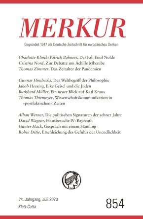 MERKUR Gegründet 1947 als Deutsche Zeitschrift für europäisches Denken - 2020-07 (eBook, ePUB)