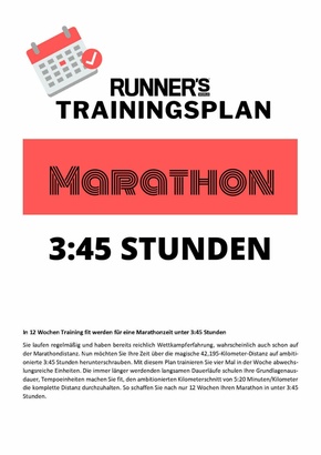 Marathon unter 3:45 Stunden (eBook, PDF)