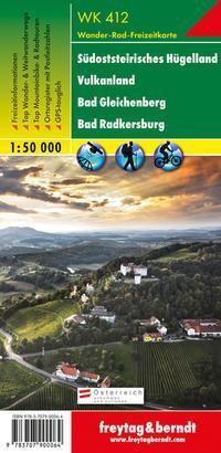 Freytag & Berndt Wander-, Rad- und Freizeitkarte Südoststeirisches Hügelland, Vulkanland, Bad Gleichenberg, Bad Radkersb