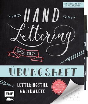 Handlettering - Super easy! Übungsheft mit original Tombow ABT Dual Brush Pen