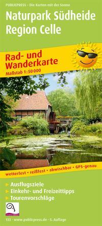PublicPress Rad- und Wanderkarte Naturpark Südheide, Region Celle