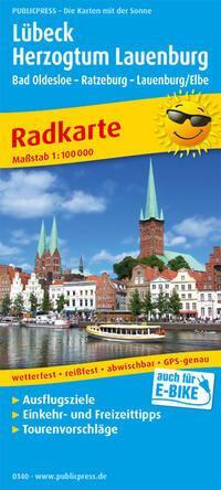 PublicPress Radkarte Lübeck - Herzogtum Lauenburg, Bad Oldesloe - Ratzeburg - Lauenburg/Elbe