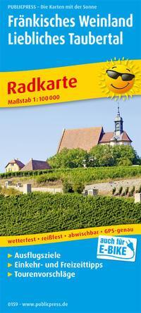 PublicPress Radkarte Fränkisches Weinland - Liebliches Taubertal, Würzburg - Tauberbischofsheim