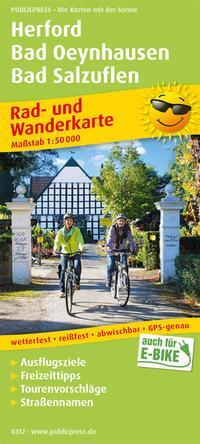PublicPress Rad- und Wanderkarte Herford, Bad Oeynhausen, Bad Salzuflen