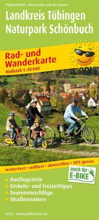 PUBLICPRESS Rad- und Wanderkarte Landkreis Tübingen, Naturpark Schönbuch