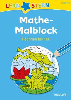 Mathe-Malblock: 2. Klasse. Rechnen bis 100