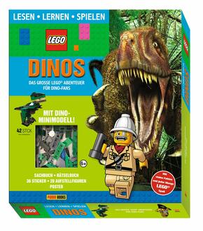 LEGO®: Dinos - Geschenkbox mit LEGO® Dino-Modell, Sachbuch, Rätselbuch, 36 Sticker, 20 Aufstellfiguren, Poster