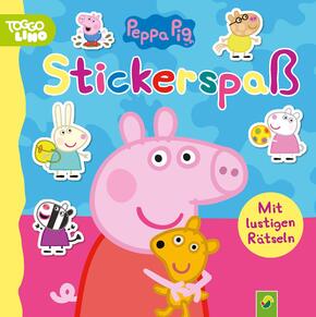 Peppa Pig Stickerspaß. Kunterbunte, kreative Seiten zum Stickern, Rätseln und Ausmalen