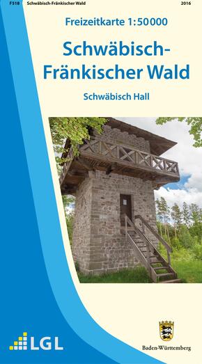 Topographische Freizeitkarte Baden-Württemberg Schwäbisch-Fränkischer Wald