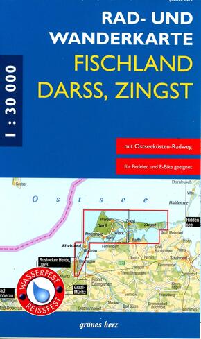 Rad- und Wanderkarte Fischland, Darß, Zingst