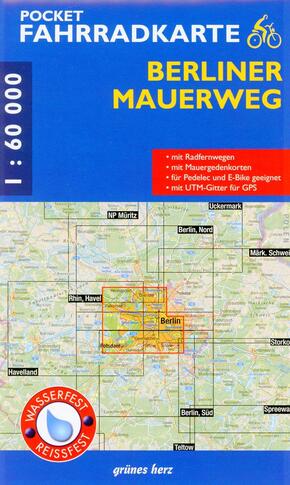 Pocket-Fahrradkarte Berliner Mauerweg