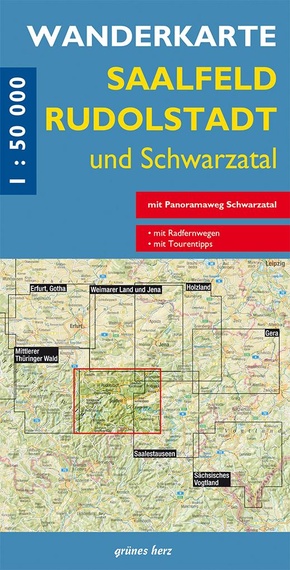 Wanderkarte Saalfeld, Rudolstadt und Schwarzatal