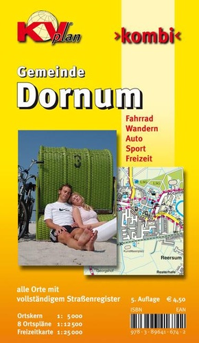 Dornum, KVplan, Radkarte/Freizeitkarte/Stadtplan, 1:25.000 / 1:12.500 / 1:5.000