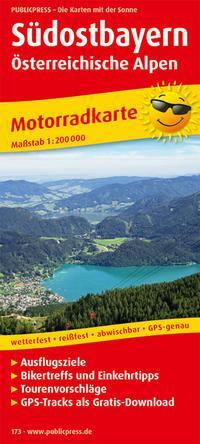 PublicPress Motorradkarte Südostbayern - Österreichische Alpen