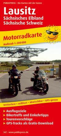 PublicPress Motorradkarte Lausitz, Sächsisches Elbland, Sächsische Schweiz
