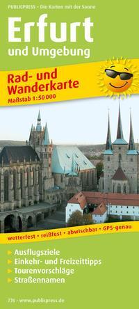 PublicPress Rad- und Wanderkarte Erfurt und Umgebung